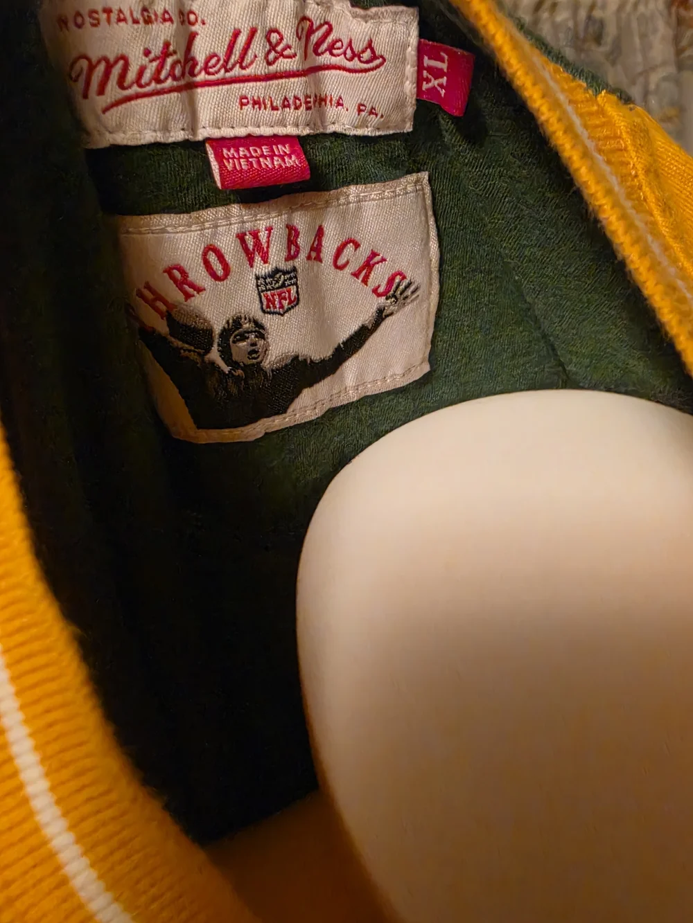 Mitchell & Ness Green and Yellow Green Bay Packers Henley Jersey - Picture 2 of 4
